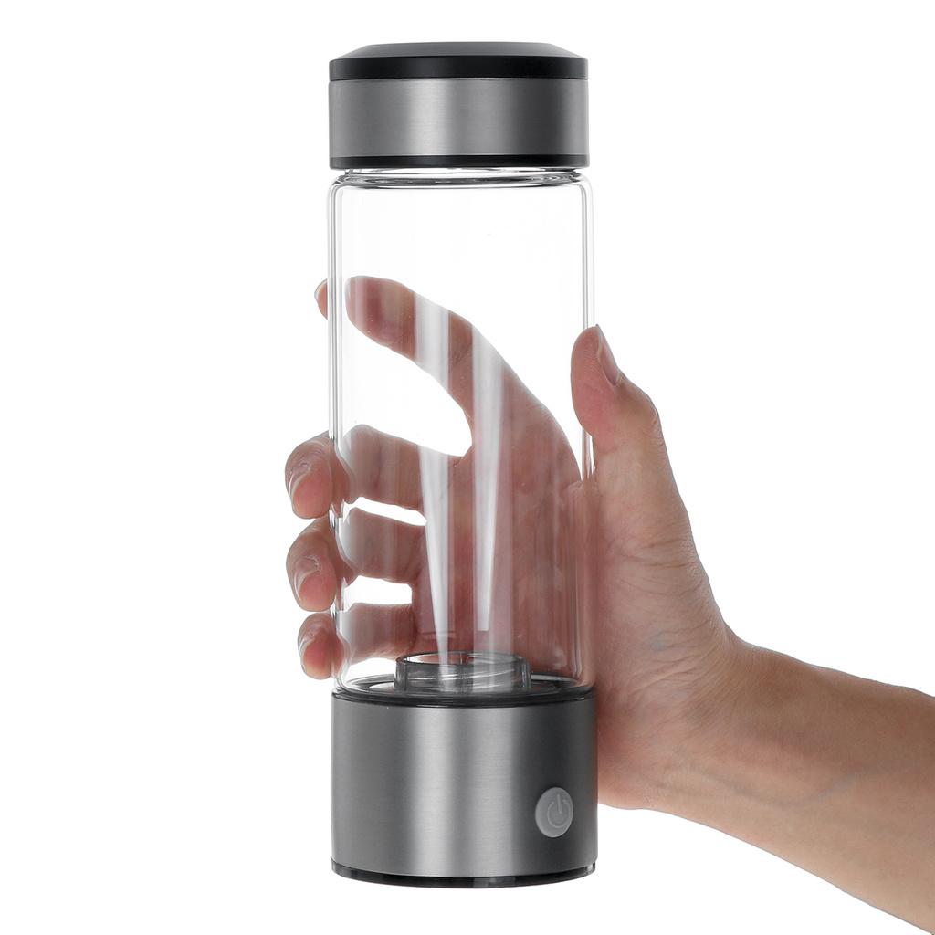 DC 5V Super Antioxidants ORP Hydrogen Bottle Rechargeable 3mins Portable Hydrogen-Rich Water Cup Ionizer Maker/Generator 420ml