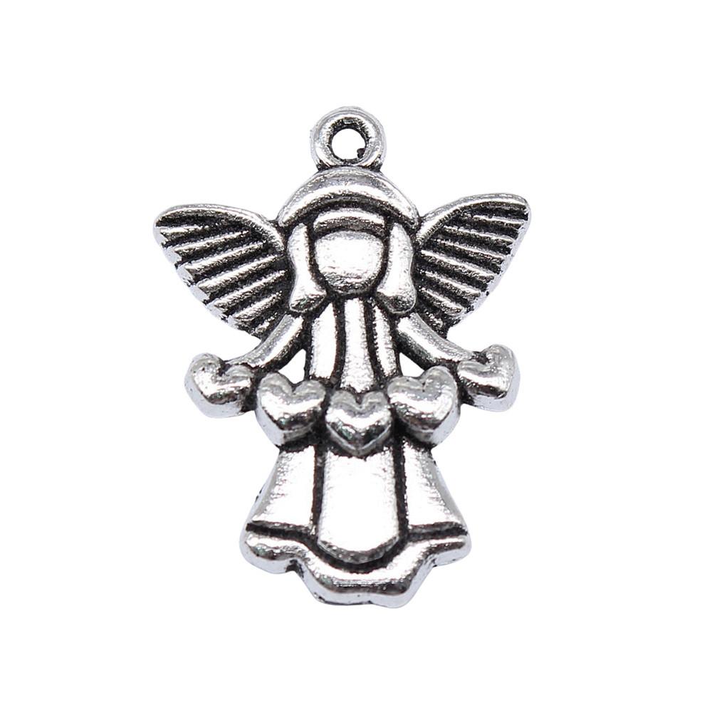 Angel Charms Alloy Fairy Pendants For Religious Holiday Jewelry Making