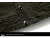 2024 Men's Casual Slim Fit Brown Cotton Work Jacket with Side Pockets & Zipper