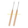 F26C Metal Crochet With Wooden Handle For Seamlessly Oversew Concealing Craft Projects