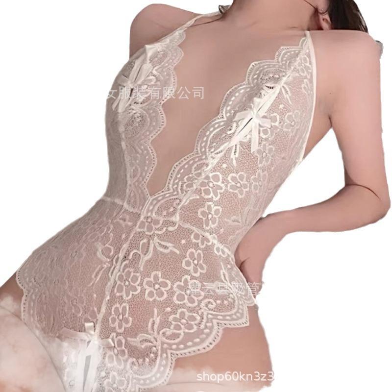 Sex underwear lace neck one-piece sexy hot free lace