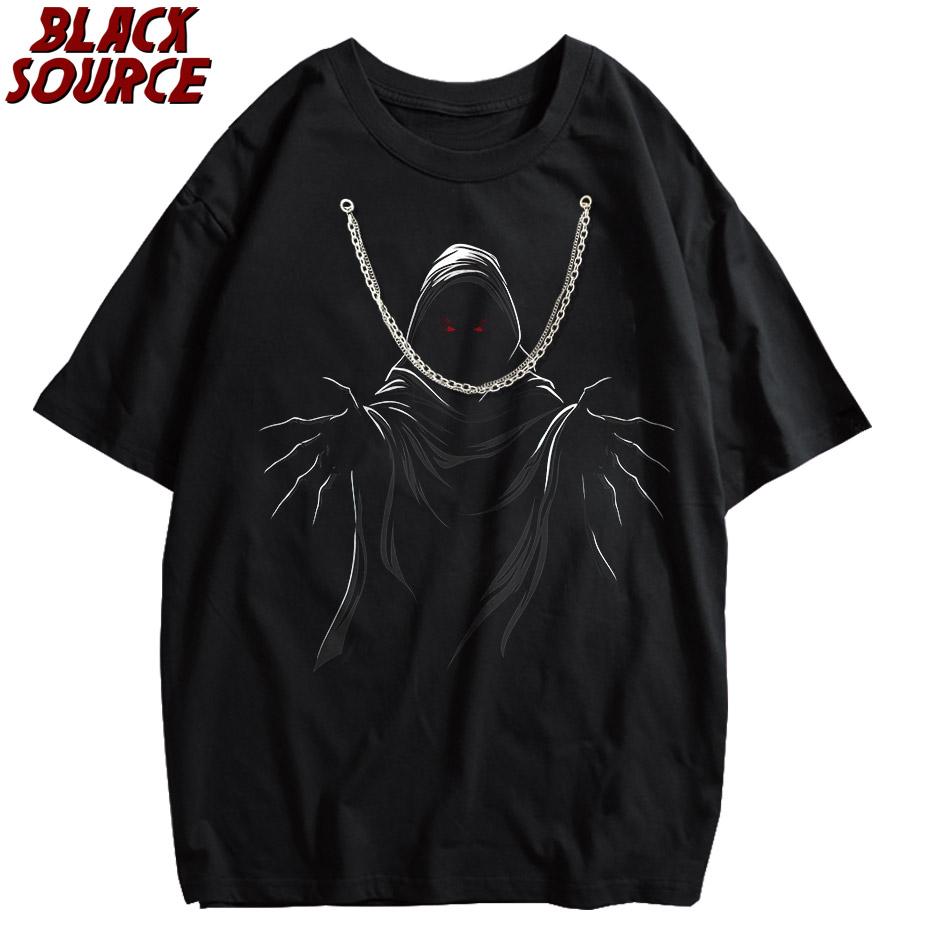 Anime Pain Printed T Shirt Men yk Washed Cotton Tops Tees Fog Series Tshirt Womens Streetwear Hip Hop Male P S