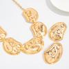 Geometric Gold Silver Color Jewelry Set Bohemian Style Irregular Oval Chokers Necklaces  Gift