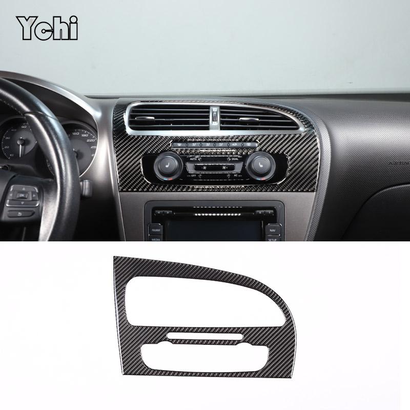 For Mazda MX-5 2016+ Matte Real Carbon Fiber Center Control Gear Shift Panel Multimedia Panel Cover Steering Wheel Frame Sticker