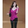 Elegant Women's Set: Pure Style Top & Micro-Flare Pants - Unique, Lightly Mature Design