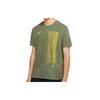 Nike T Shirts Men's Army Green Crew Neck Moderate Straight Fit cd1301-222