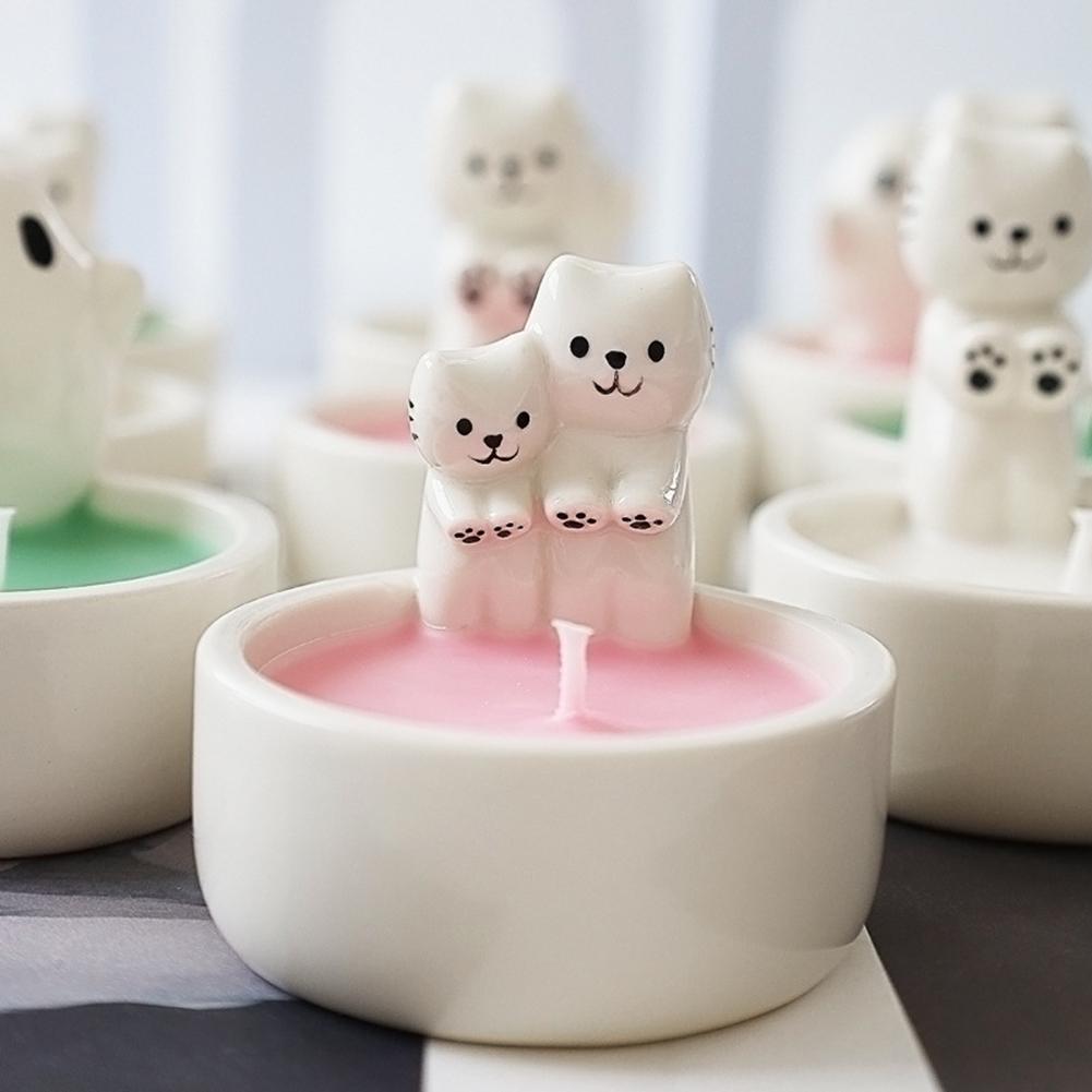 Ceramic Candle Holder Candlestick Holder Cute Tea Light Candle Holder Multifunctional Animal Shaped Gifts for Family Friends