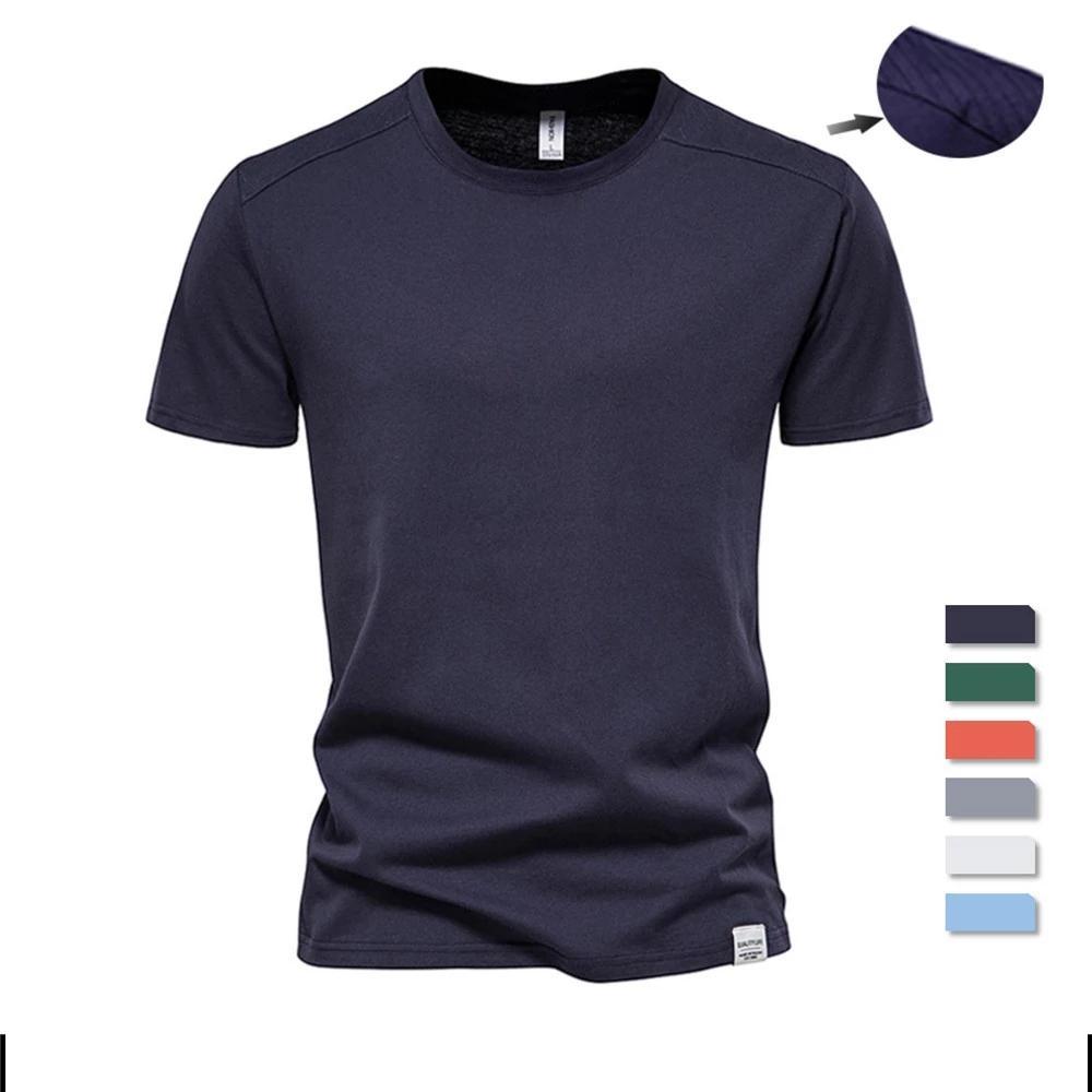 

Футболка из 100% хлопка для мужчин, однотонные однотонные мужские футболки с круглым вырезом и короткими рукавами, новые летние топы, футболки, мужская одежда