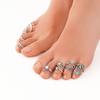 Vintage Combination Foot Ring Vintage Elephant Turtle Crown Dot Diamond 20 Piece Set Open Foot Accessories