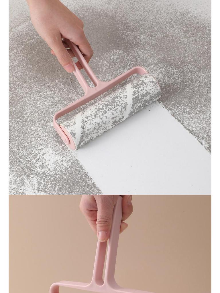 Lint Roller Brush with Tear-Off Sticky Sheets - Refill Rolls for Lint Removal