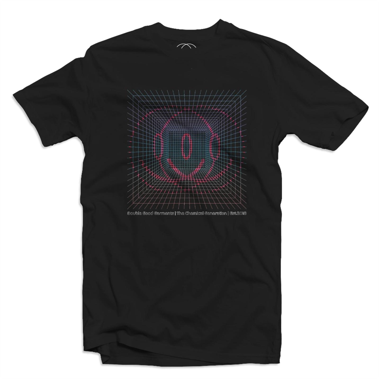 Holographic Disco Logo T-Shirt Mens Womens Tees Top - Acid House Dance Music Rave DJ Old Skool EDM L