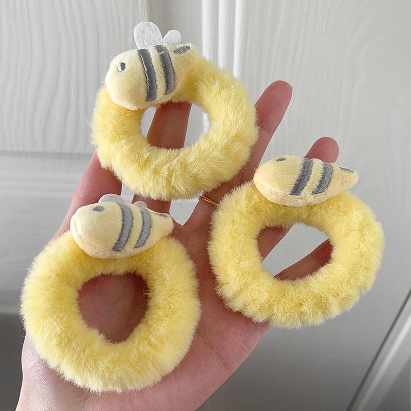 5pcs New Soft and Fluffy Bee Hairband for Girls; Cute and Sweet Cartoon Hair Accessory