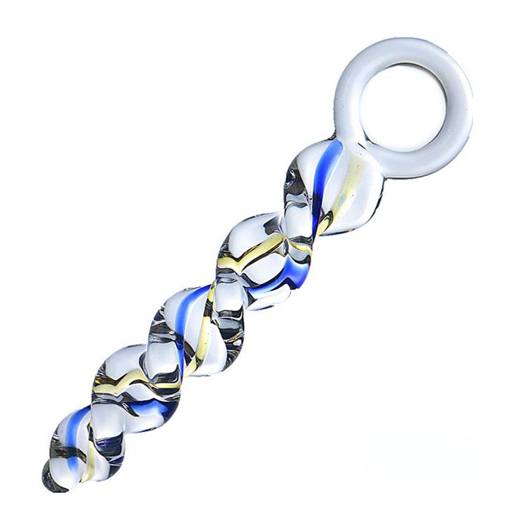 Crystal Penis Spiral Anal Plug Prostate Massager Sex Toys for Women Men Glass Vaginal Stimulation Butt Plug