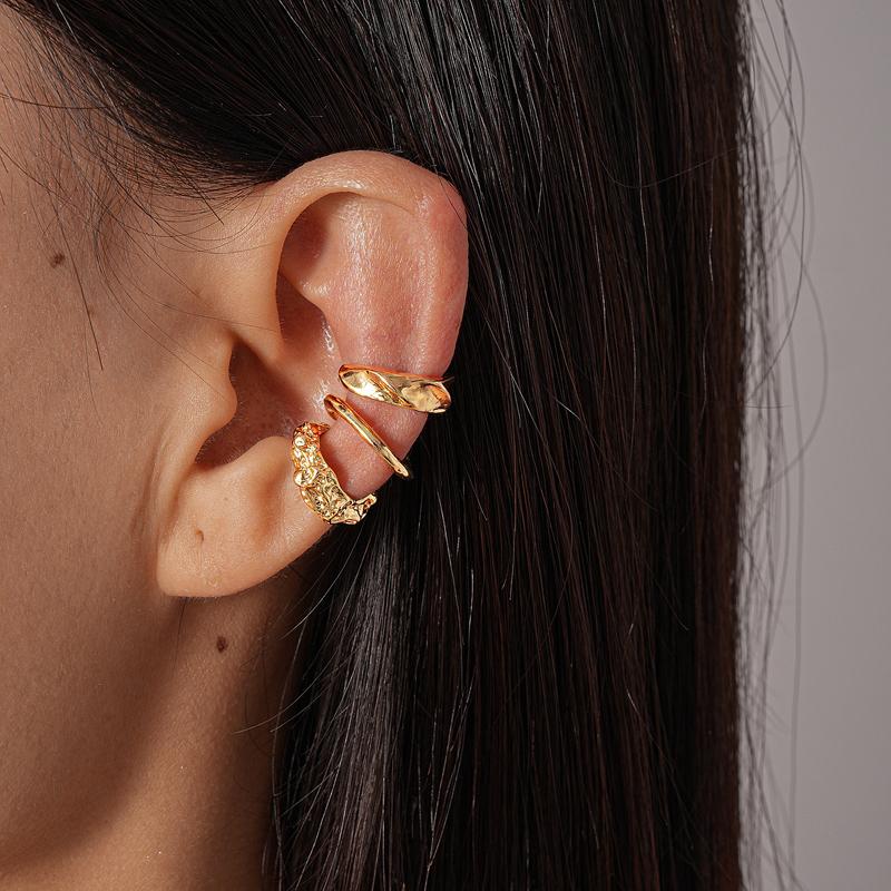 3 Stuks Onregelmatige Clipoorbellen voor Vrouwen Prachtig Geometrisch Rond Oor Cuffs Set Trendy Simpel Punk Vintage Veelzijdige Sieraden Cadeau