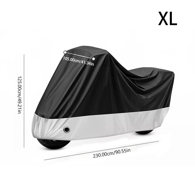 SEAMETAL Motorcycle Cover Motorbike Waterproof Outdoor Storage Bag Heavy Duty Motorcycle Scooter Shelter Protection Cover with Lock Holes