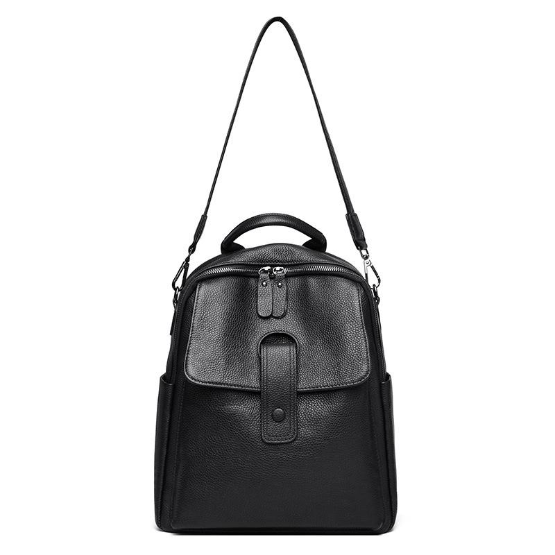 Large Leather Backpack for Women 2025 New Soft Leather Fashion Trend Multi-purpose Versatile Large-capacity Backpack