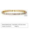 Elegant Pearl Cubic Zirconia Bracelets for Women, Stainless Steel Stackable Bracelet Chunky Jewelry