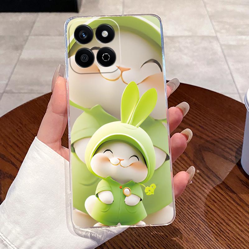 Casing For Honor X7C 200 Smart Phone Case Cute Cool Boys Girls Dragon Patterns Transparent Soft silicone Back Cover Bumper Shell