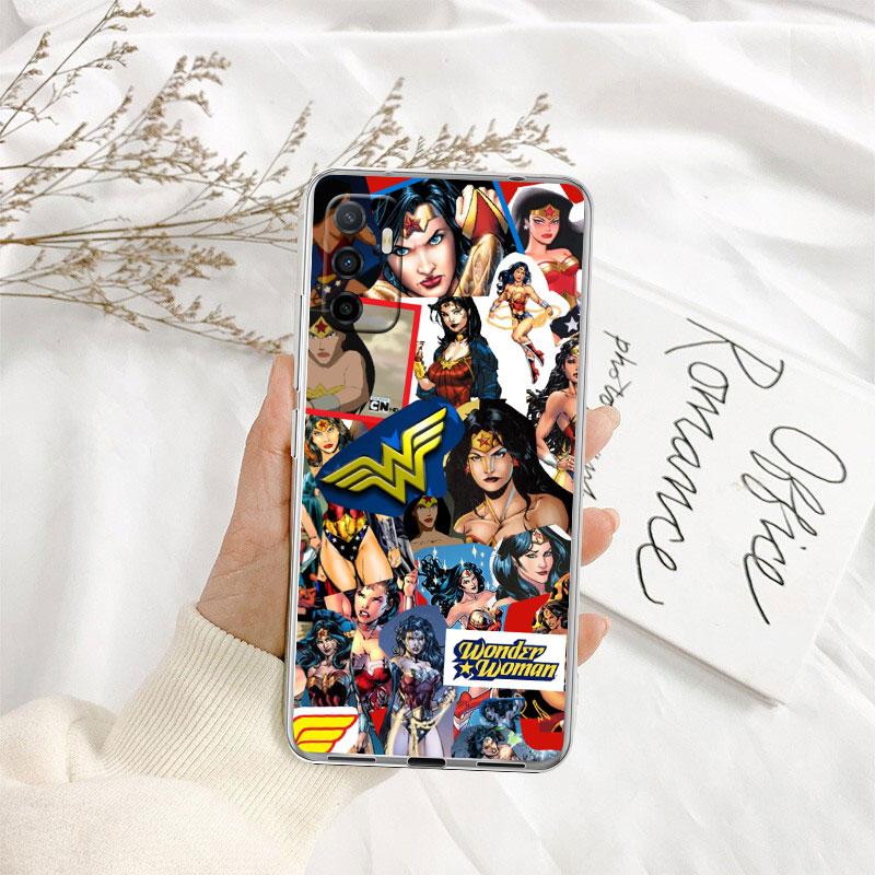 TR35 Wonder Woman Transparent Phone Case for Samsung Galaxy A04 A04S A14 A23 A34 A54 M23 M33 M52 M53