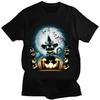 Halloween Skelett Lustiges T-Shirt Kleiner Geist Kreatives Geschenk T-Shirts Lässig Kurz Damenbekleidung T-Shirts Tops Streetwear Vintage