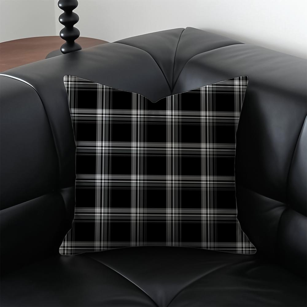 Black white and gray Cushion Cover Pillow Case Antidustmite Invisible zipper silky plush cushion