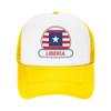 Summer Mesh Sun Hats Liberia Country Badge Liberia Flag Summer Baseball Cap Trucker Hat  Unisex Unisex Breathable Baseball Caps