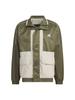 Adidas IJM07 Oversized Fit Woven Jersey Olive Beige Size Men's Full-Zip Top, Strata/Wonder (IK7353), J/L