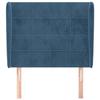 VidaXL Headboard with Ears Dark Blue 83x23x118-128 Cm Velvet3117990