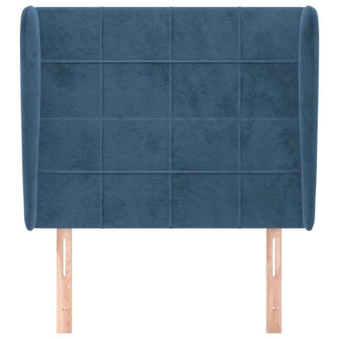 VidaXL Headboard with Ears Dark Blue 83x23x118-128 Cm Velvet3117990