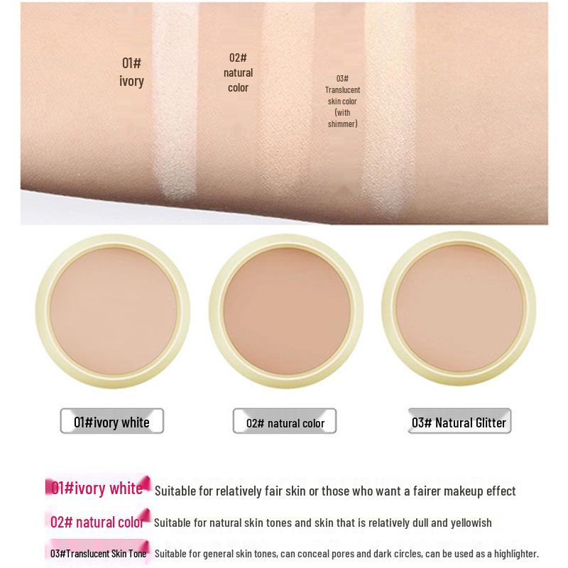 Lingdian Brightening Soy Milk Powder: Flawless Skin Finish & Pore-Minimizing Dual-Use Makeup Cake