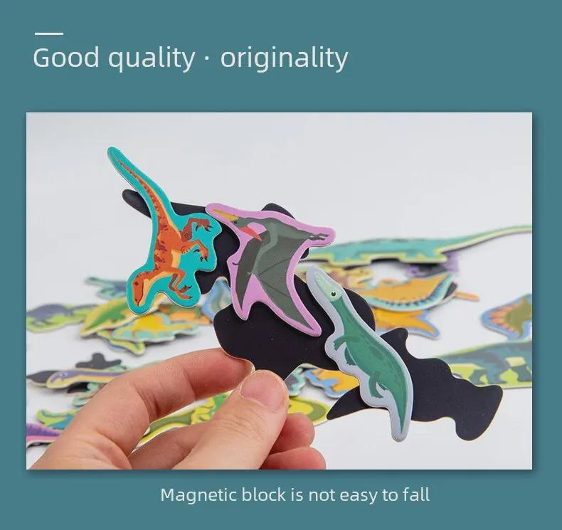 Children's Educational Magnetic Animal & Dinosaur Scene Puzzle Toy