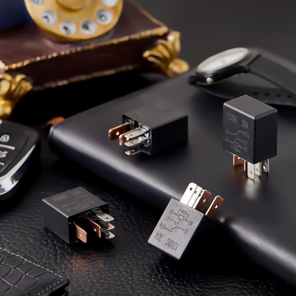 16 Pieces 5 Pin 12V 30A Relay Multi Purpose Automotive Relay Car Heavy Duty Accessories for Car Motor Automotive Replacement Accessories