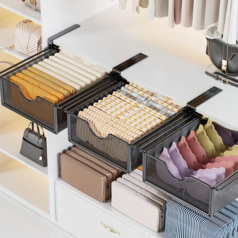 Clothing and Sock Organizer Box Pull-Out Storage Cabinet Layered Storage