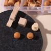 114Pcs Wooden Wood Push Pins Decorative Cork Board Thumbtack DIY Drawing Thumb Tacks  Home Craft