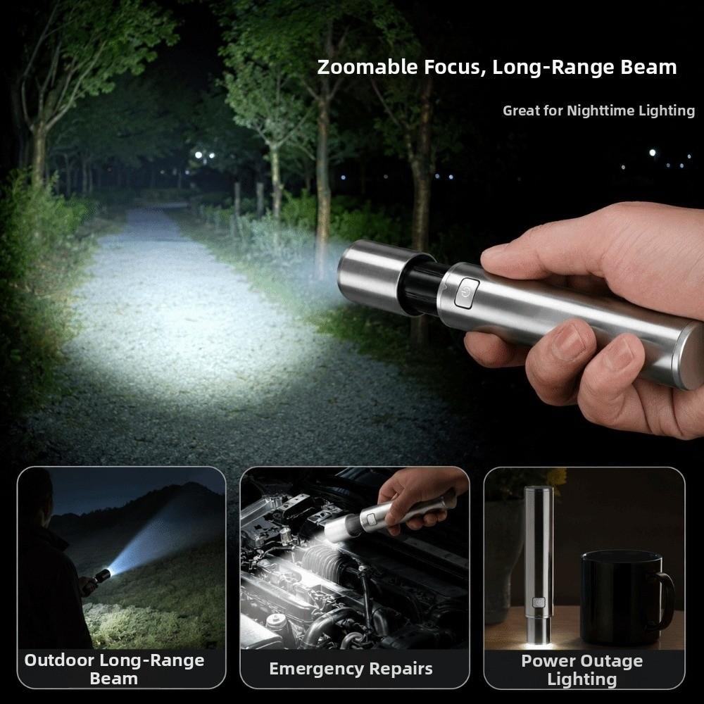 Rechargeable Strong LED Flashlight Waterproof Emergency Zoomable Lantern Handheld Torch Fishing