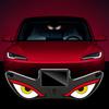 Devil Eyes Car Light Solar Powered LED Dynamic Windshield Ambient Lamp USB-C Rechargeable Vehicle Light with Vibration And Light Sensor Multiple