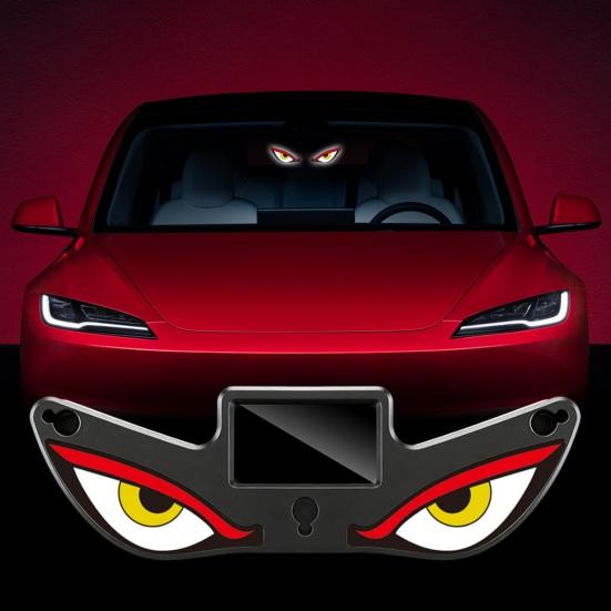 Devil Eyes Car Light Solar Powered LED Dynamic Windshield Ambient Lamp USB-C Rechargeable Vehicle Light with Vibration And Light Sensor Multiple