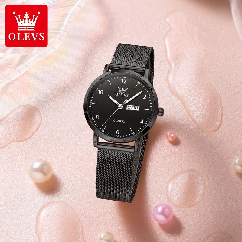 Oulishi Ультратонкие Бесшумные Водонепроницаемые Светящиеся Женские Часы для Экзамена