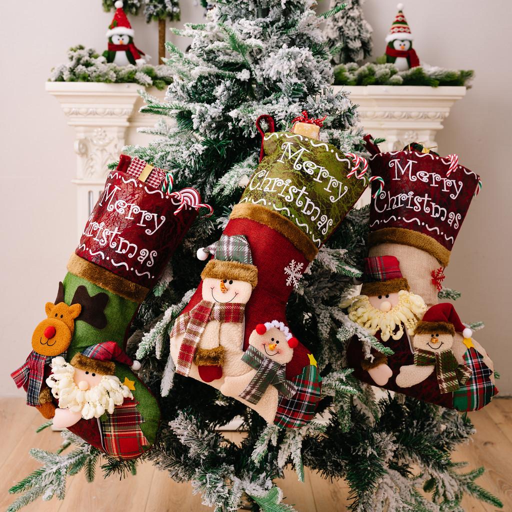 With Stockings Christmas Cartoon Santa Claus For Festive Gift Wrap And Decor