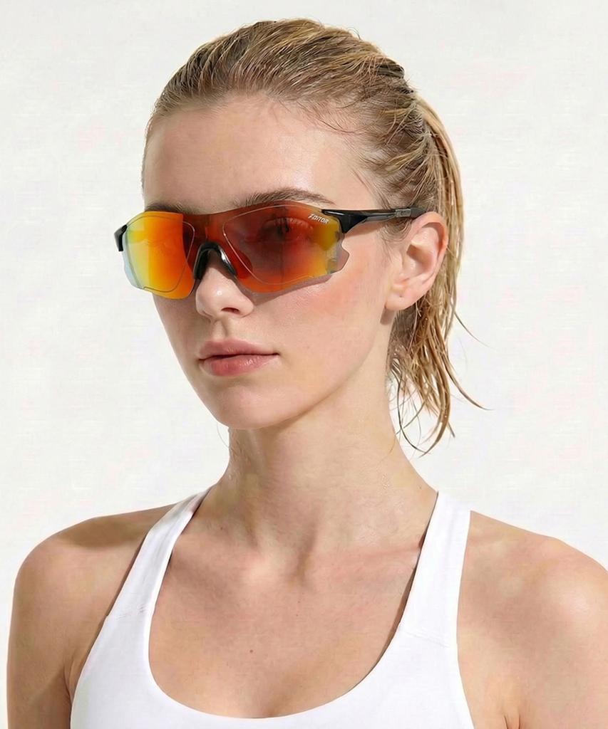 Tuditeo Une Sports Outdoor Goggles Sunglasses C2 Red/Frame Black