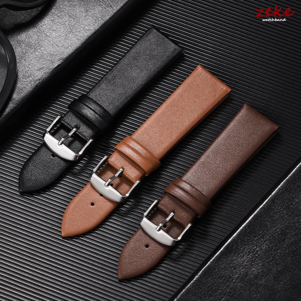 Ultradünnes Echtes Leder Uhrenarmband Uhrenriemen Band für Armbanduhren 12mm 14mm 16mm 18mm 19mm 20mm 21mm 22mm mit Dornschließe