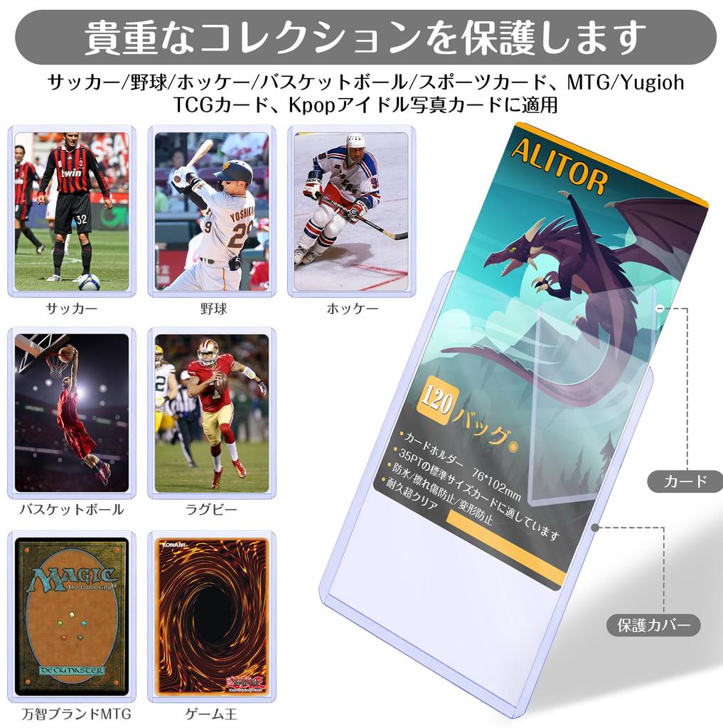 Of Top Loader Card Holder for Trading Cards Card Loader Hard Case Card Saver Ultra Transparent PVC Material Baseball Cards Trading Cards Trading Cards