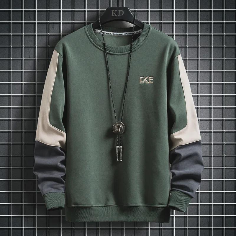 2021 Men's Autumn Embroidered Long Sleeve Round Neck T-Shirt Sweater