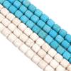 Natural Turquoise Stone Beads Blue White Cylinder Shape Loose Spacer Beads For Jewelry Making DIY Bracelets Necklace Accessories