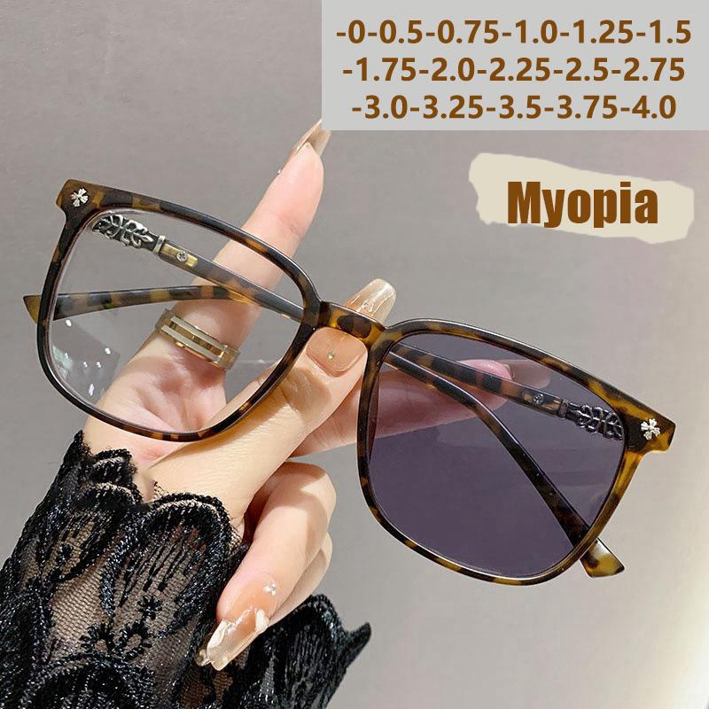 Anti-blue Light Tinted Glasses For Female Students - Popular Oversized Frame Glasses 6027