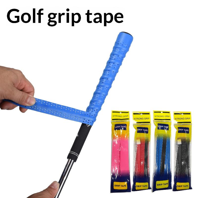 Golf Club Grip Tape Non-Slip Sweatproof PU Leather Golf Grips Wrapping Tape Easy Quick Replacement Swing Stability