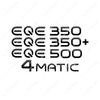 Adesivo de Letra para Porta-Malas Traseiro de Carro ABS Preto Brilhante 3D Emblema EQE53 EQE350 EQE500 4Matic Para Série EQE Classe V295