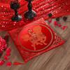 Red Chinese Style Festive Kneeling Cushion - Square Seat for Bay Window and Wedding Decor, with Free Shipping