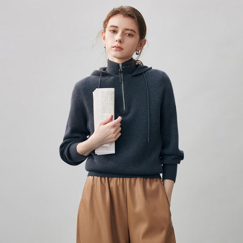 Komonboka Women's 2025 Autumn/Winter Hooded Cashmere Sweater