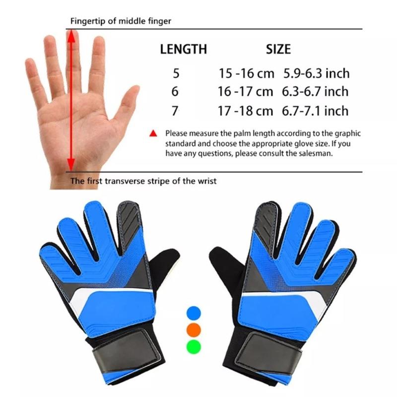 Football Goalkeeper Glove Thickened Soccer Goalie Gloves Adjustable Elastic Full Finger Glove for Kids and Adults